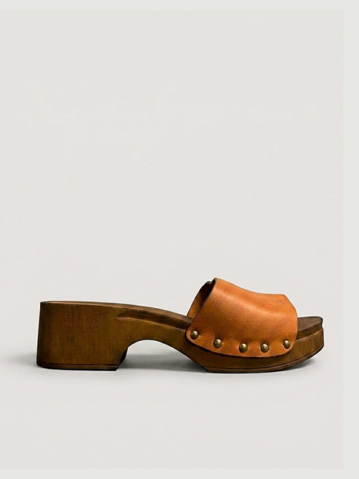 Zoccolo basso in pelle scamosciata arancione 110ST ORANGE ANDREA MORANDO 