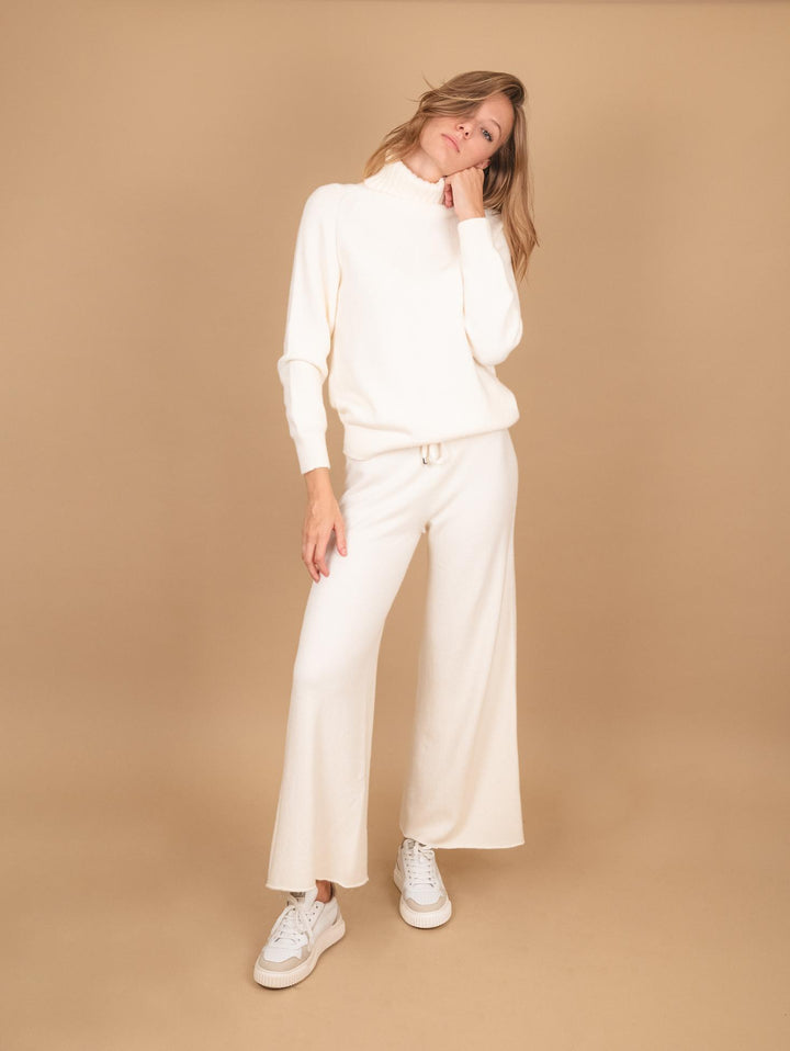 DOLCEVITA IN MAGLIA PANNA CON MAXI COLLO 0350/210 0248 BIMOR 