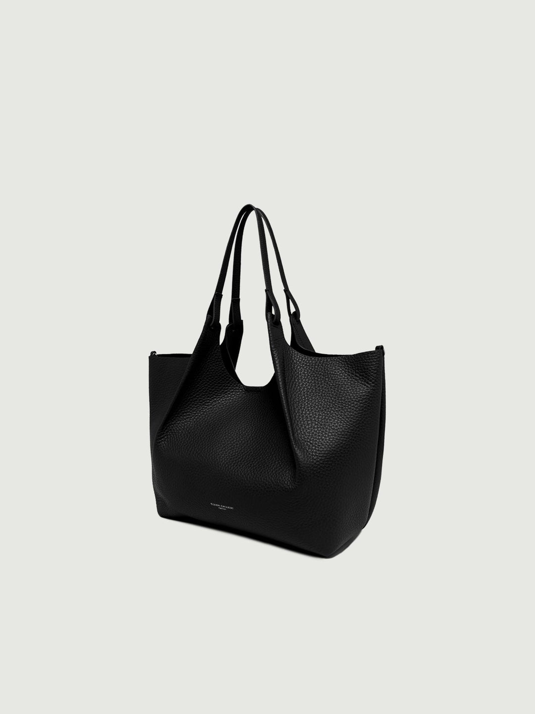 Borsa a spalla Dua in pelle double grana nera 9720 RNGDBL 12565 GIANNI CHIARINI 