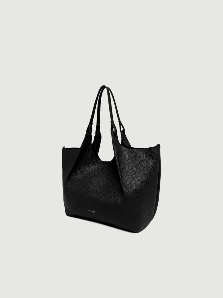 Borsa a spalla Dua in pelle double grana nera 9720 RNGDBL 12565 GIANNI CHIARINI 