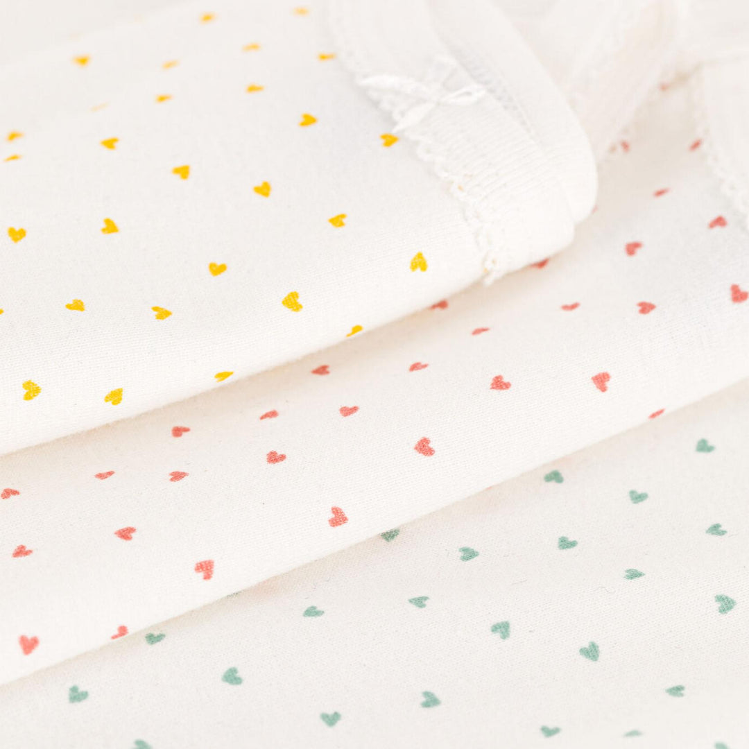 Confezione Da 3 Body A Cuori Con Spalline In Cotone A07L3 00 PETIT BATEAU 