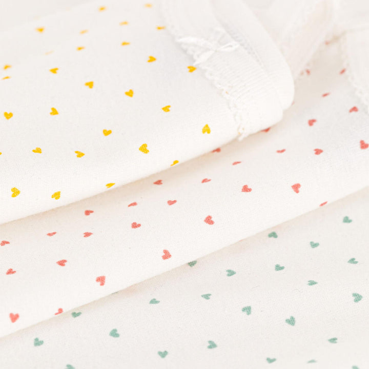 Confezione Da 3 Body A Cuori Con Spalline In Cotone A07L3 00 PETIT BATEAU 