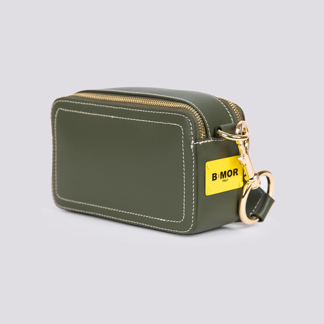 BORSA A TRACOLLA  YOURS IN PELLE VERDE MILITARE YOURS VERDE MILITARE BIMOR 