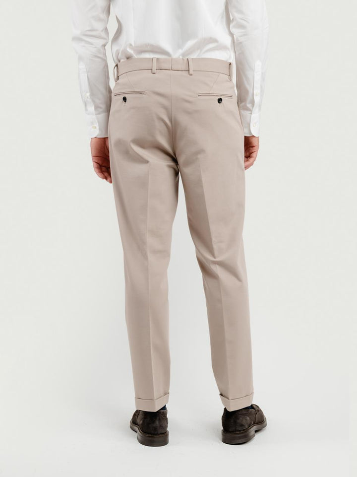 PANTALONE CLASSICO IN JERSEY BEIGE P003 166 ANDREA MORANDO 