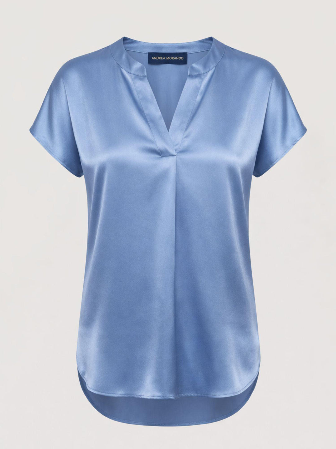 Blusa in raso azzurra M9237 AZZURRO ANDREA MORANDO 