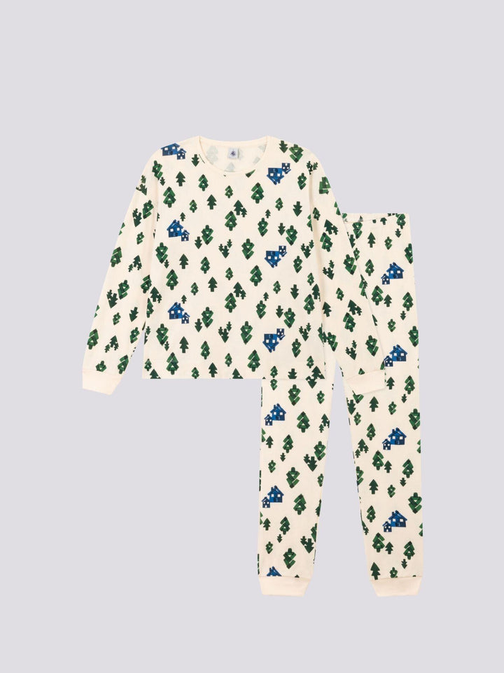 PIGIAMA CHALET DONNA IN COTONE A0817 01 PETIT BATEAU 