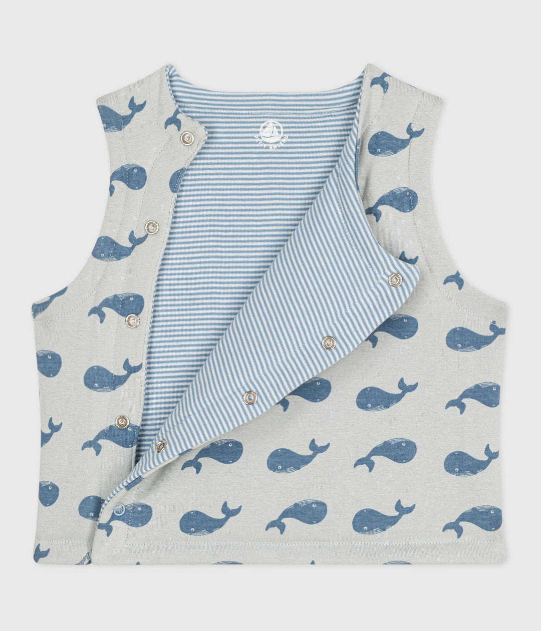 Cardigan senza maniche double face A0EBM 01 PETIT BATEAU 