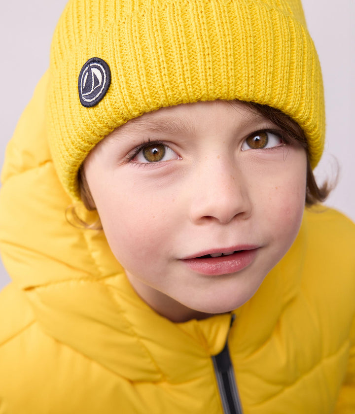 Cuffietta in maglia foderata in pile bambino A0DOD 02 PETIT BATEAU 