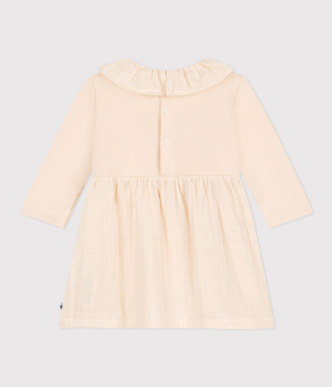 ABITO A MANICHE LUNGHE IN DOPPIO MATERIALE PER BEBÈ A08AK 01 PETIT BATEAU 