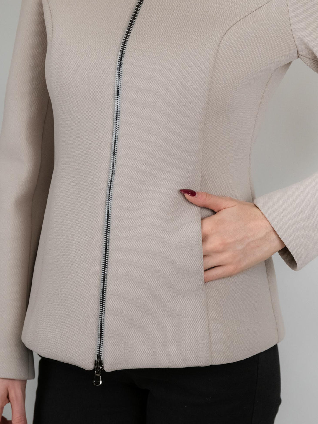CAPPOTTINO TECNICO CORTO BEIGE CON CAPPUCCIO 97801LO BEIGE ANDREA MORANDO 