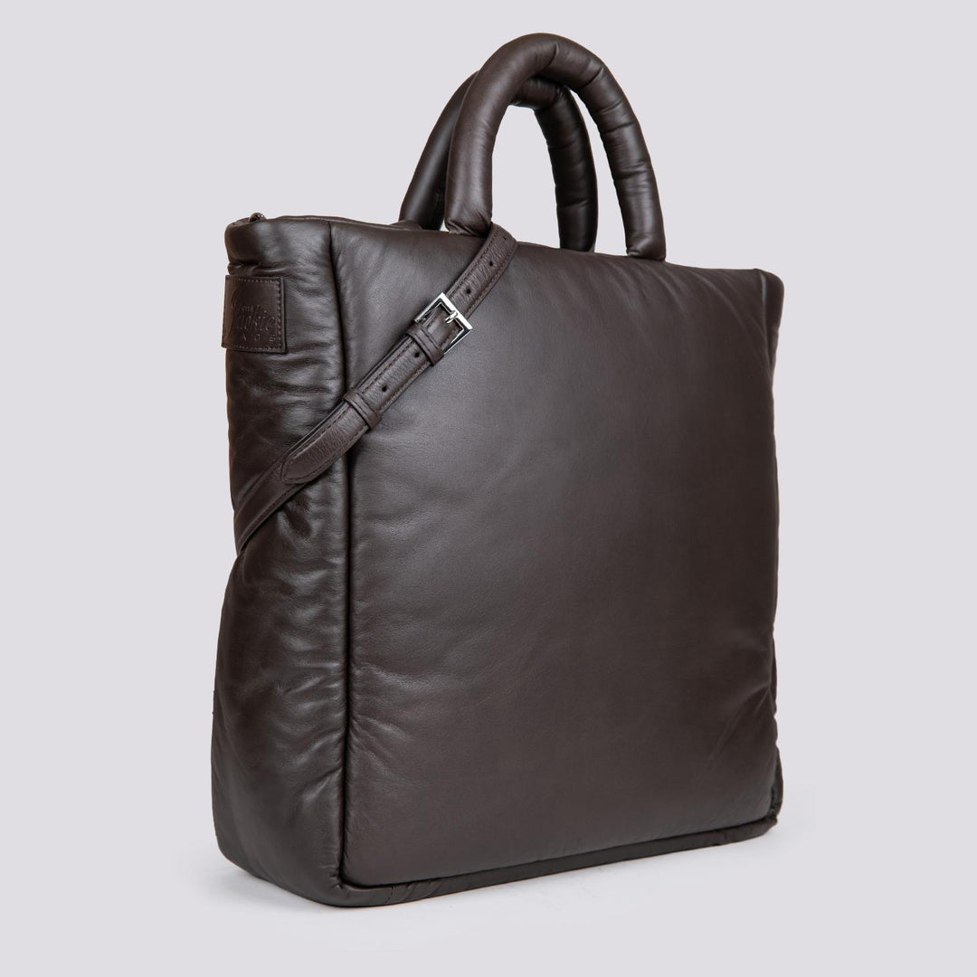 BORSA IN PELLE IMBOTTITA MARRONE JODI 06 JACK LEATHER 