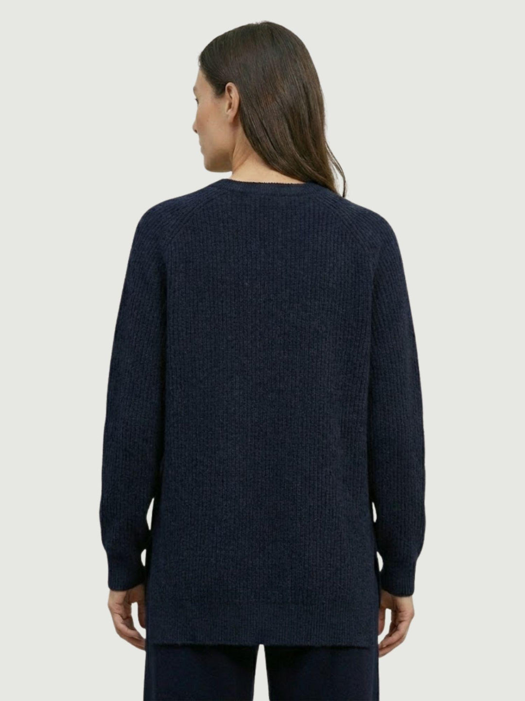 Maglia girocollo in lana e cashmere navy 14264M NAVY ANDREA MORANDO 