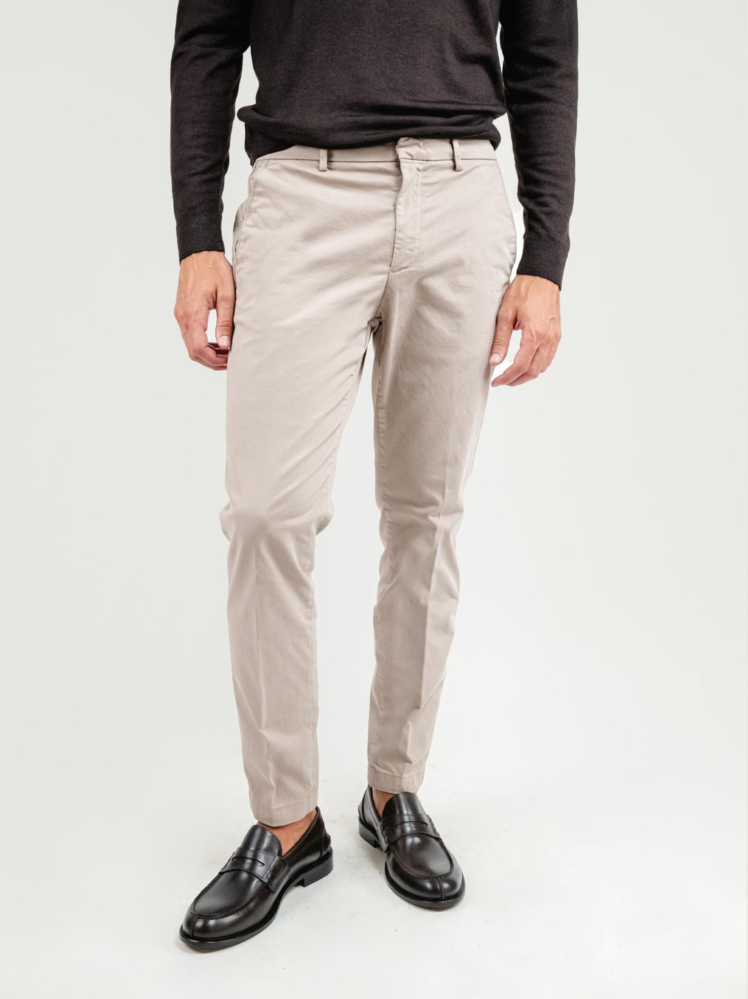 PANTALONE IN COTONE BEIGE T500BRO 775 NOLAB 