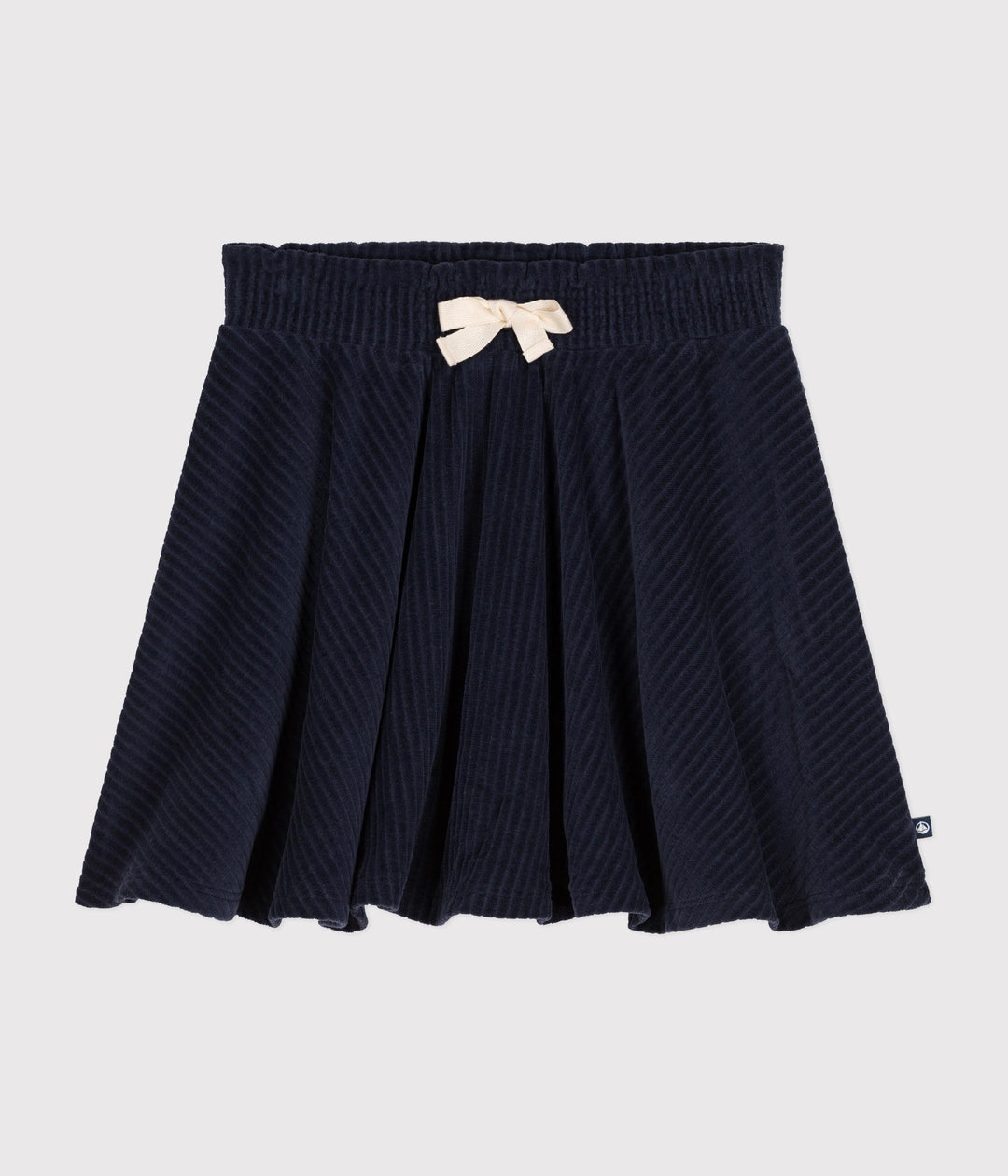 Gonna blu in velluto bouclé A0BB6 01 PETIT BATEAU 