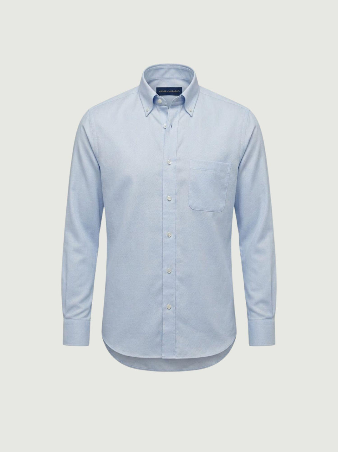 Camicia button down in cotone azzurra regular BARBADOS/REG/BD 3 ANDREA MORANDO 