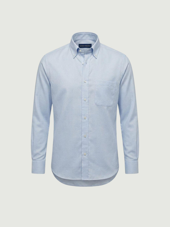 Camicia button down in cotone azzurra regular BARBADOS/REG/BD 3 ANDREA MORANDO 