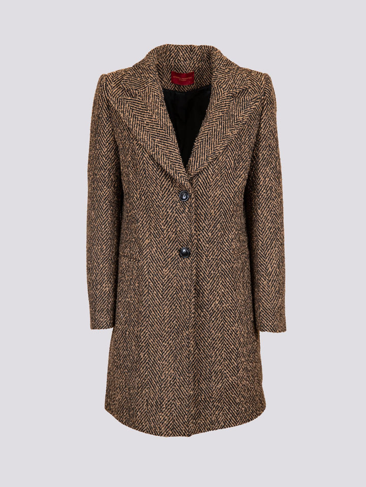 CAPPOTTO SPIGATO CUOIO E NERO 9992CBS 51 ANDREA MORANDO 