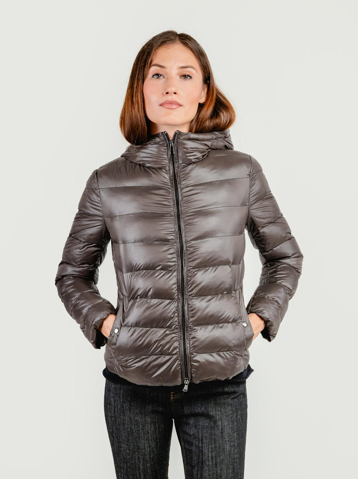 GIACCA MANTELLA LAVINIA CON PIUMINO 3 IN 1 TESTA MORO LAVINIA 618 JACK LEATHER 