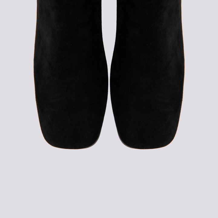 TRONCHETTO CON MAXI FIBBIA DORATA IN CAMOSCIO NERO 620T30VK NEGRO ANDREA MORANDO 