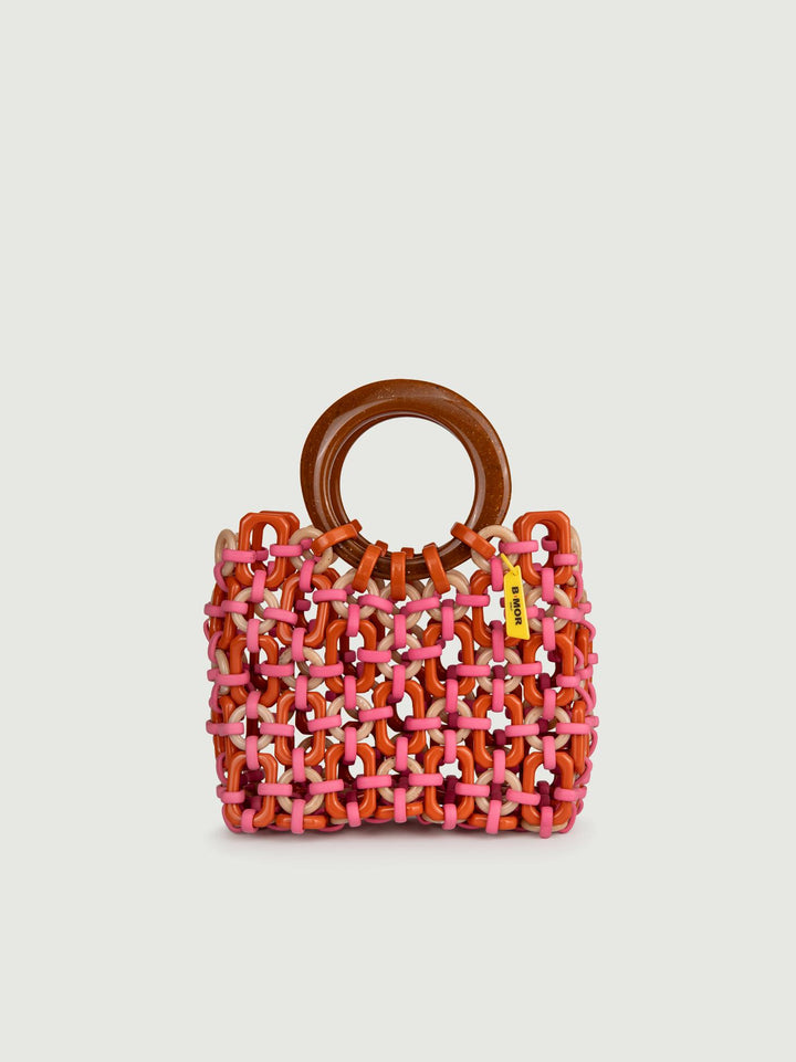 BORSA CON MANICI IN RESINA MULTICOLOR FUCSIA "DOLL" DOLL FUCSIA BIMOR 