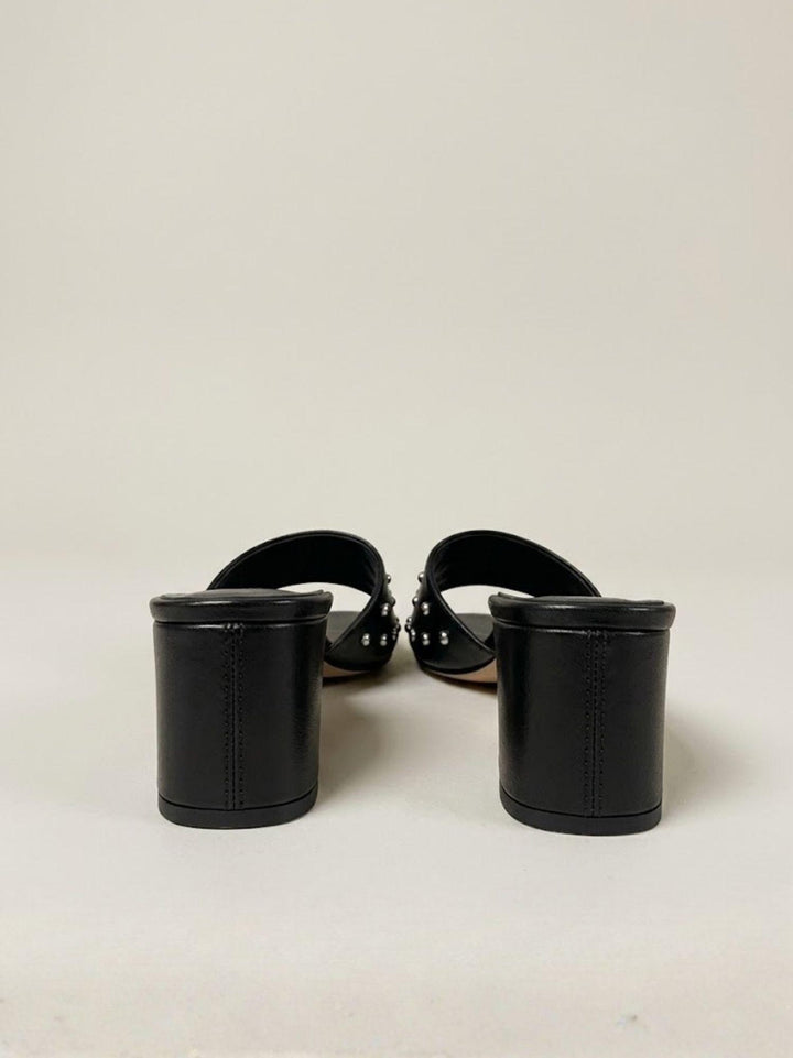 Sandalo mule borchiato in pelle nappa nero 2588 NERO ANDREA MORANDO 