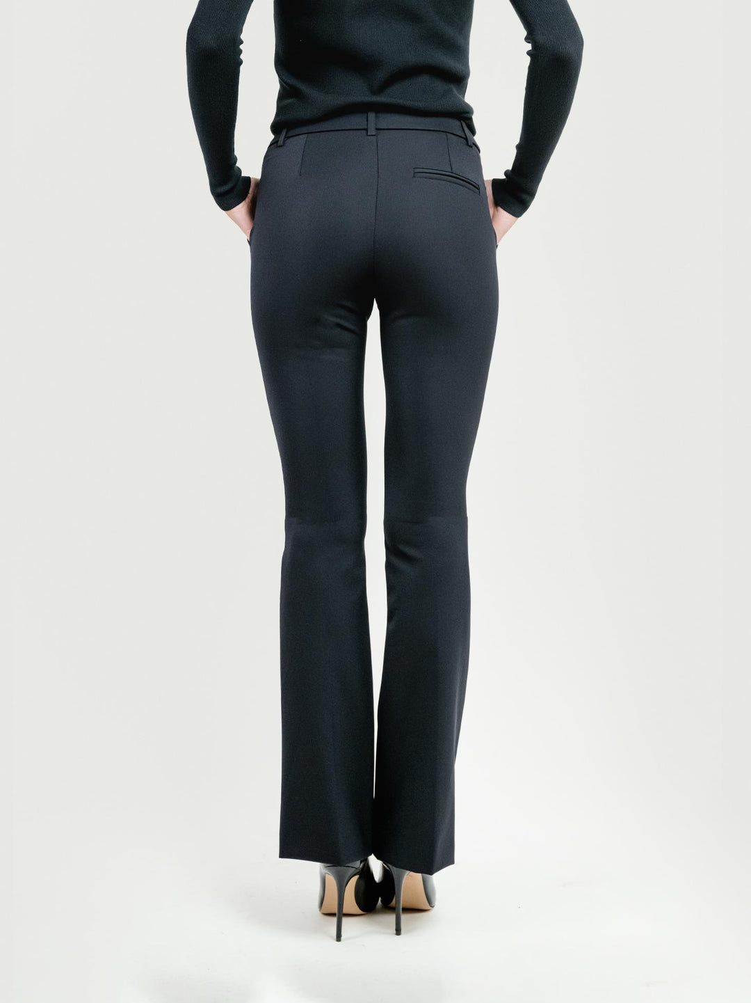 PANTALONE A ZAMPA NERO 874BEA NERO ANDREA MORANDO 