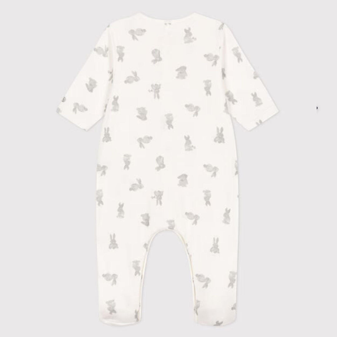 PIGIAMA BEBÈ IN TUBIQUE CON CONIGLIETTI A09G3 01 PETIT BATEAU 