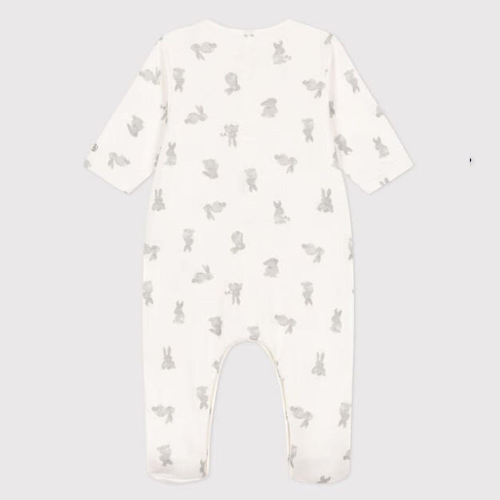 PIGIAMA BEBÈ IN TUBIQUE CON CONIGLIETTI A09G3 01 PETIT BATEAU 