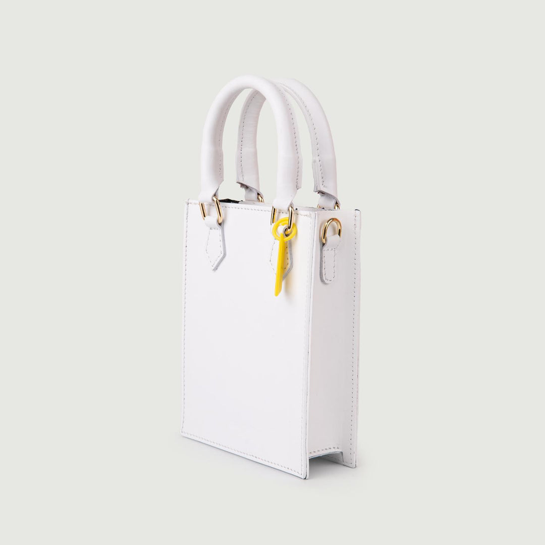 BORSA IN PELLE BIANCA BABY BABY BIANCO BIMOR 