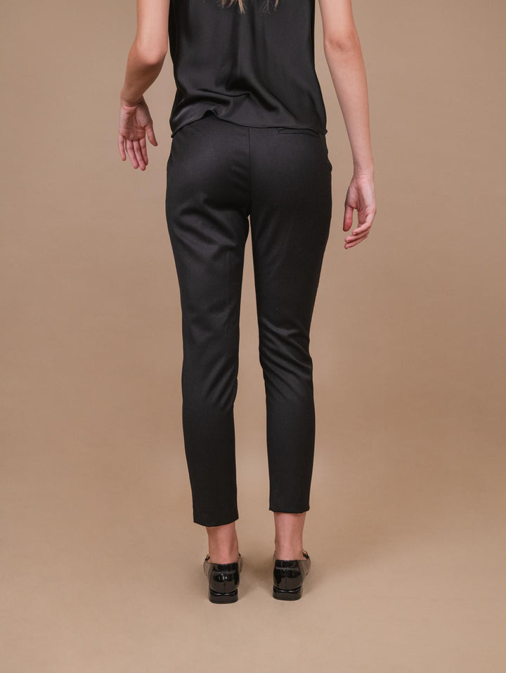 PANTALONE A SIGARETTA IN TESSUTO nero 80081VST NERO ANDREA MORANDO 