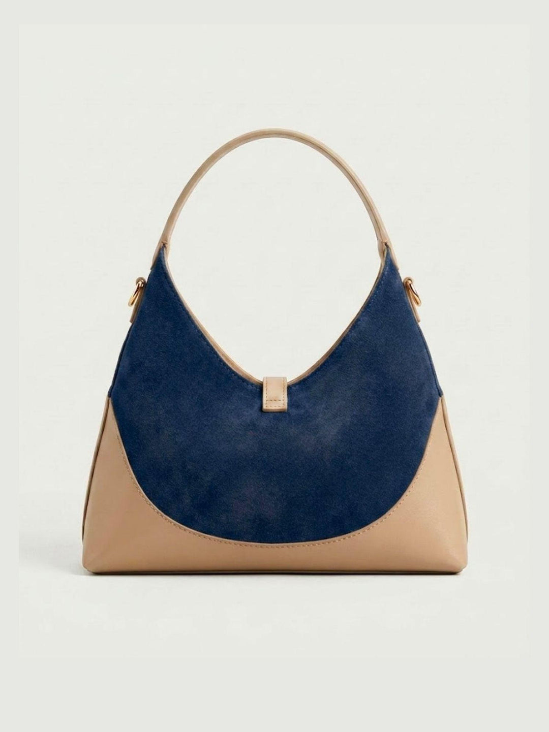 Borsa a spalla Elly in pelle scamosciata blu ELLY BLU BIMOR 