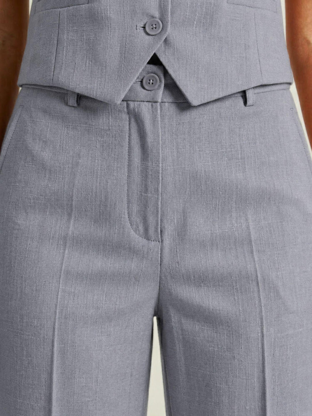 Pantalone sartoriale a palazzo grigio denim 0636OR JEANS ANDREA MORANDO 