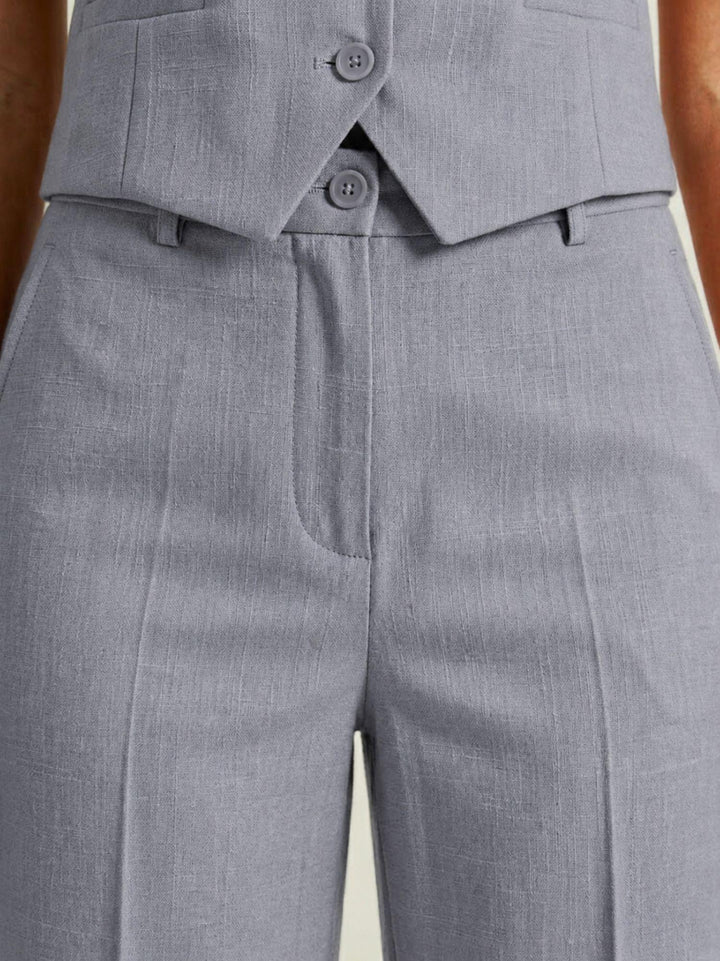Pantalone sartoriale a palazzo grigio denim 0636OR JEANS ANDREA MORANDO 