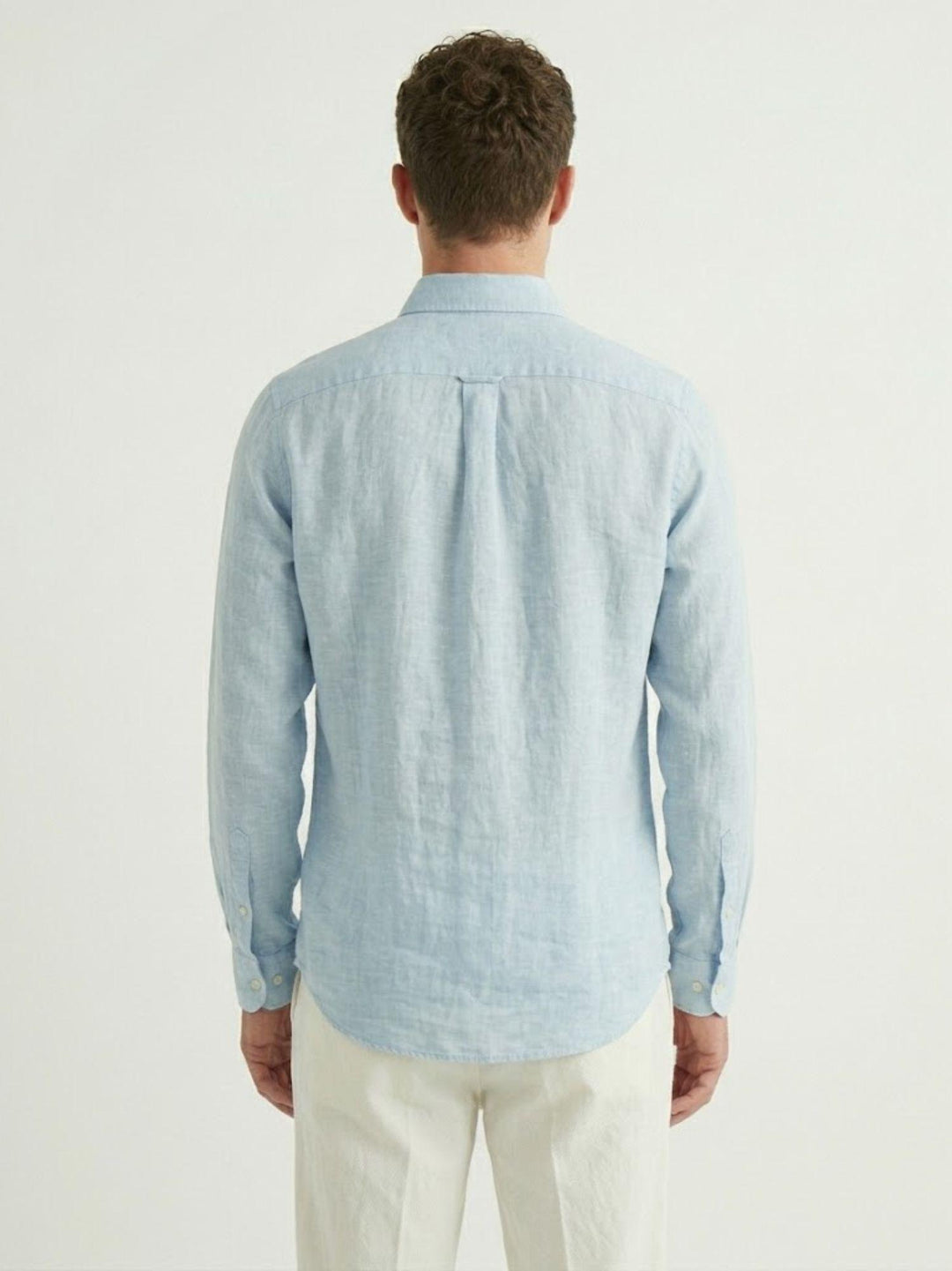 Camicia Bradford in lino azzurro BRAD/TC162 B02 BAGGIES 
