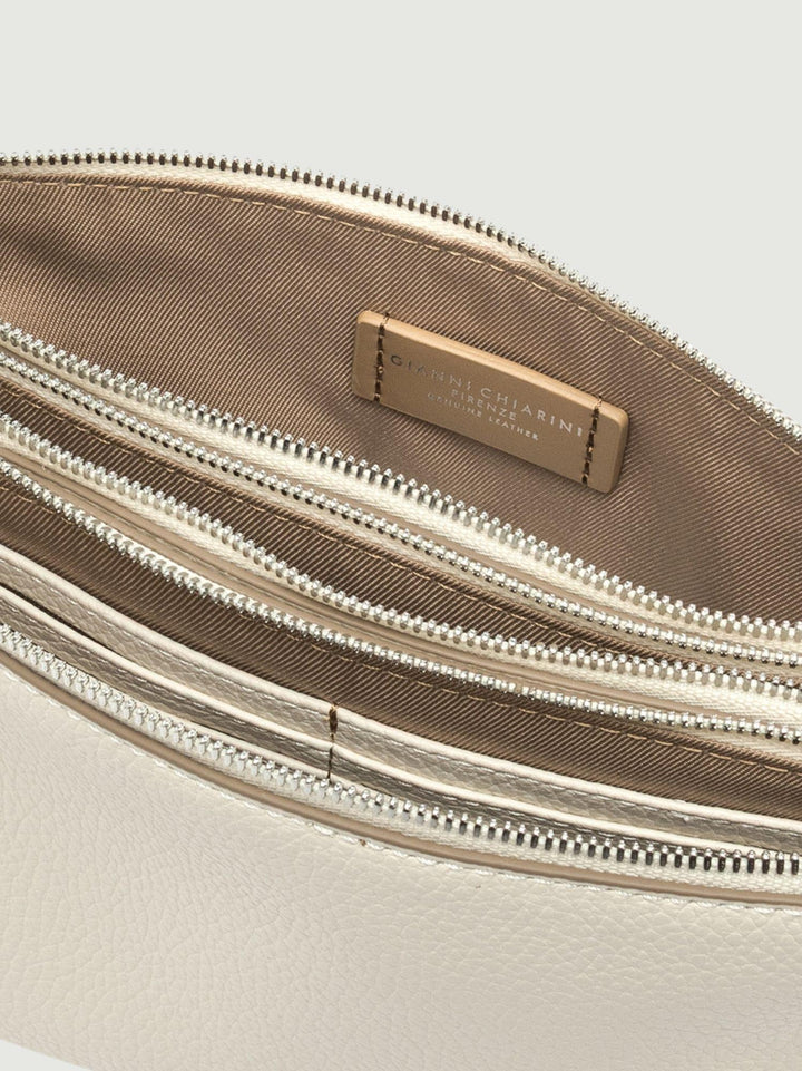 Borsa Lucille in pelle martellata marble BS 11811/COMM GRN 3890 GIANNI CHIARINI 
