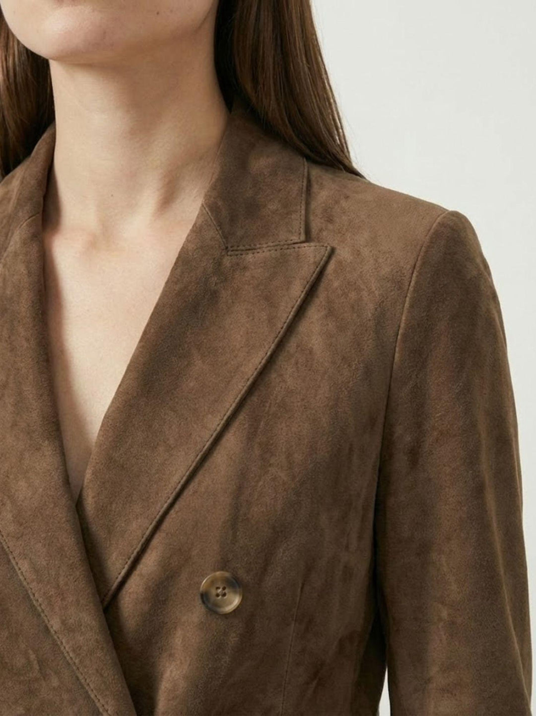 Blazer Tiaki doppiopetto in camoscio cacao TIAKI 126 JACK LEATHER 