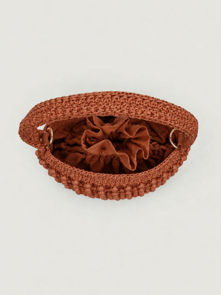 Borsa a mano in rafia ruggine RAFI343 70 ANDREA MORANDO 