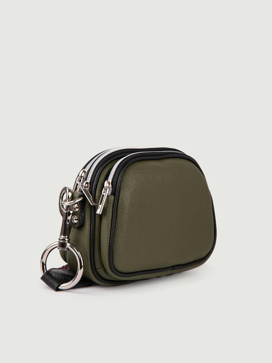BORSA A TRACOLLA TRIS IN PELLE VERDE TRIS OLIVA ANDREA MORANDO 