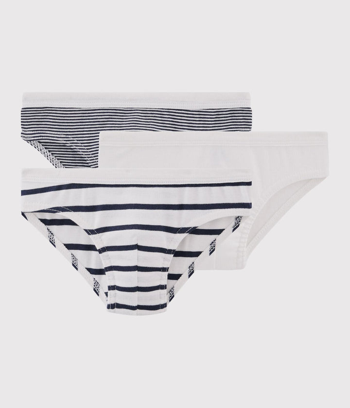 CONFEZIONE DA 3 SLIP BAMBINO MILLERIGHE IN COTONE A01DR 00 PETIT BATEAU 