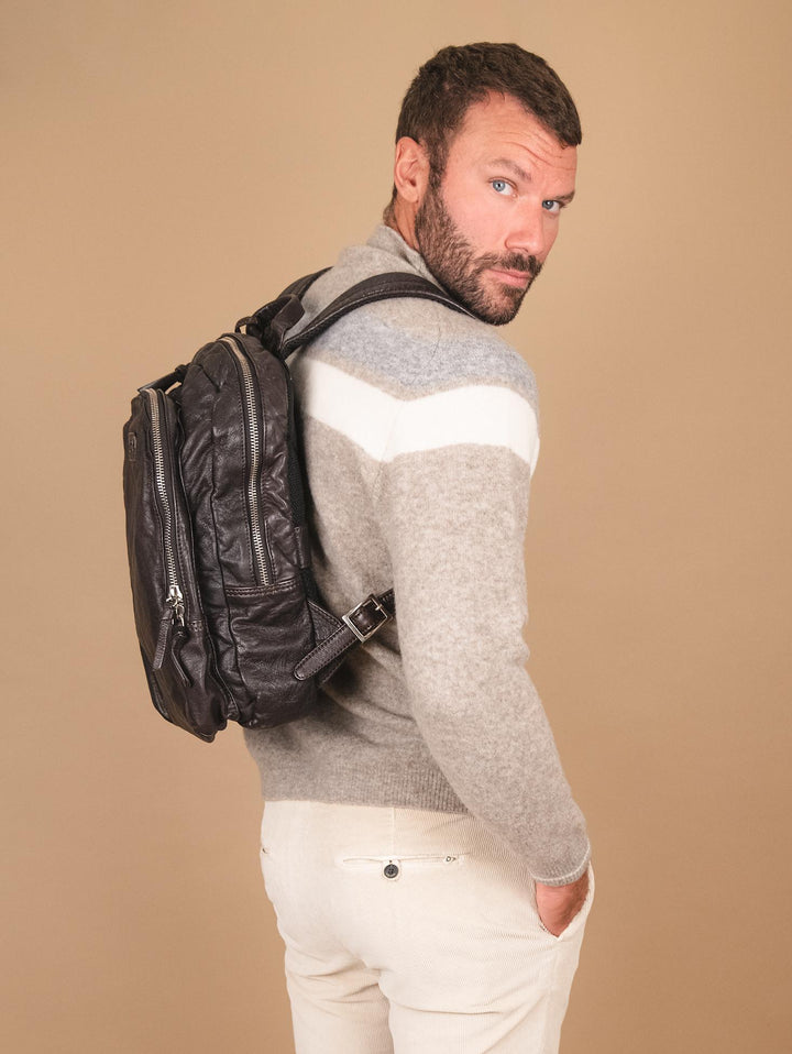 Zaino in pelle Vintage marrone Survival SURR 06 JACK LEATHER 