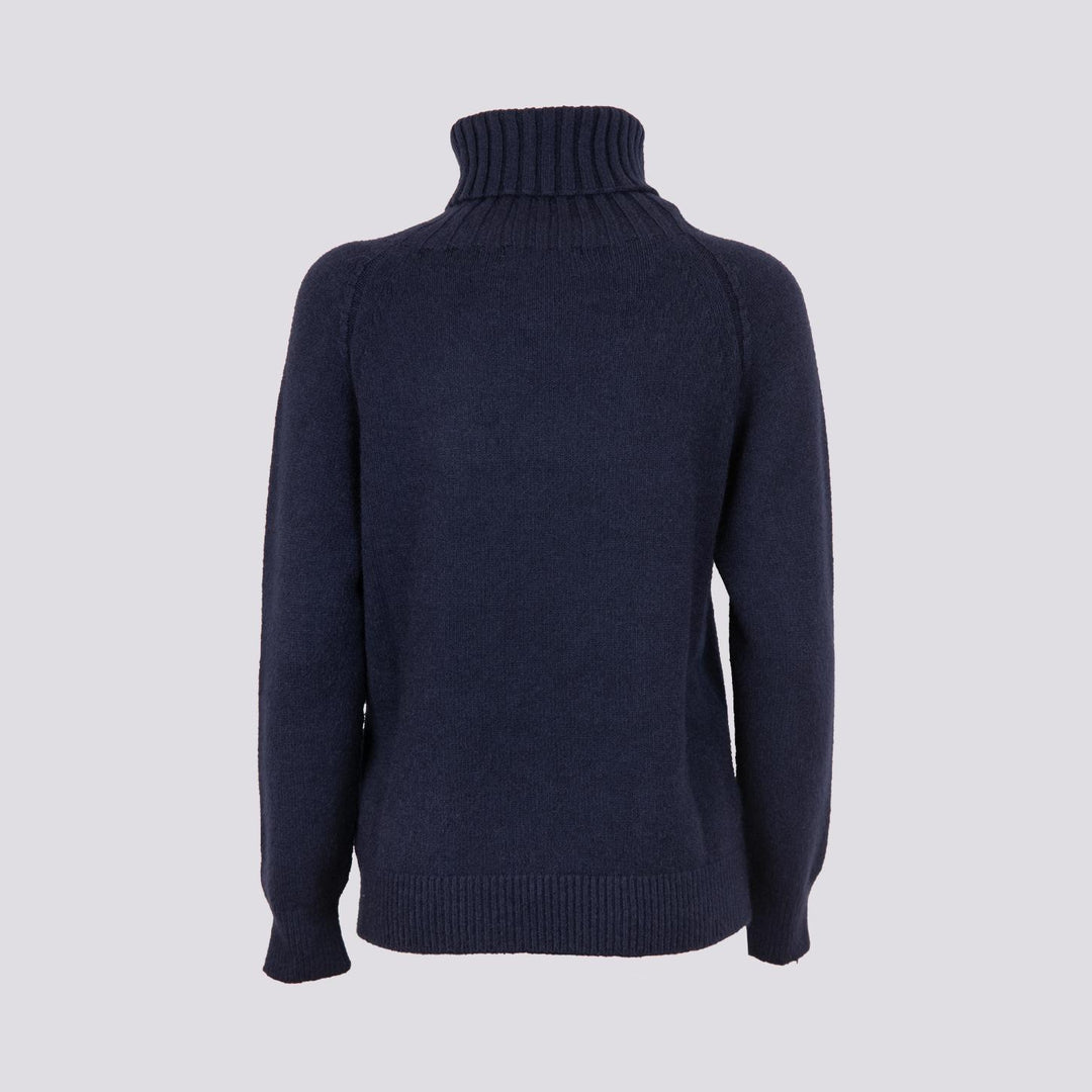 DOLCEVITA   CON MAXI COLLO IN MAGLIA BLU 0350/210 0115 BIMOR 