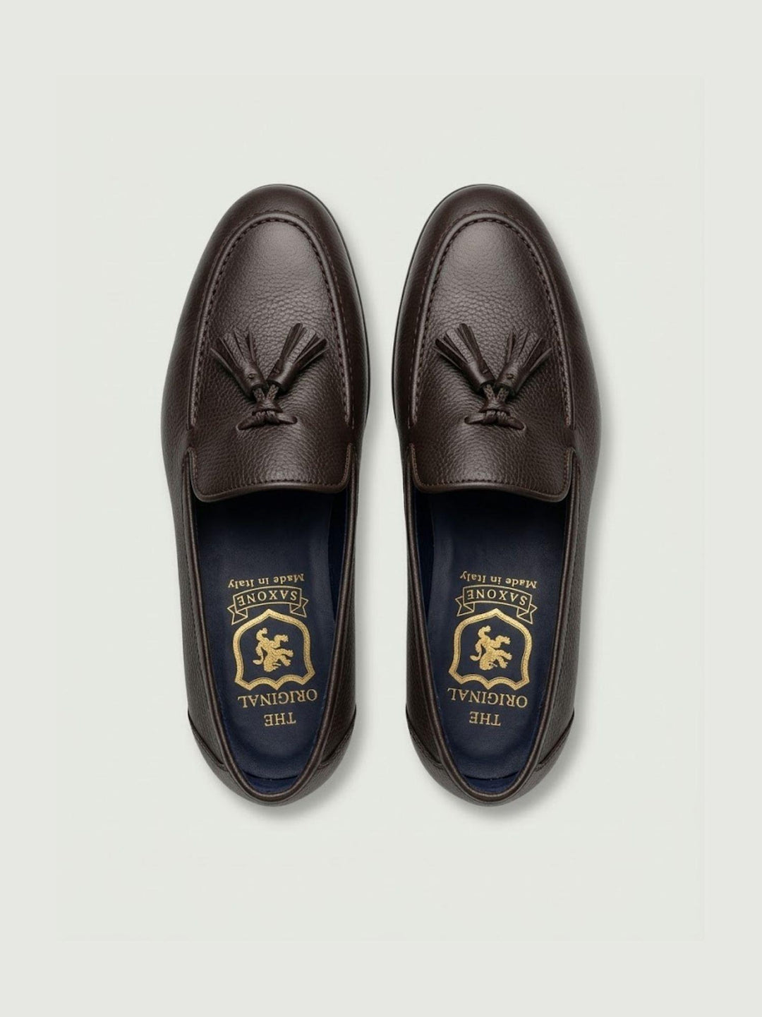 Mocassino Tassel Loafer in pelle martellata testa di moro 2025 NPP SAXONE 