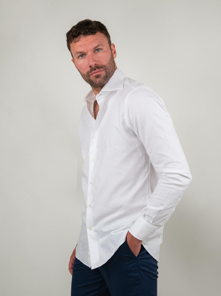 CAMICIA IN COTONE BIANCO ROYAL/SLIM BIANCO ANDREA MORANDO 