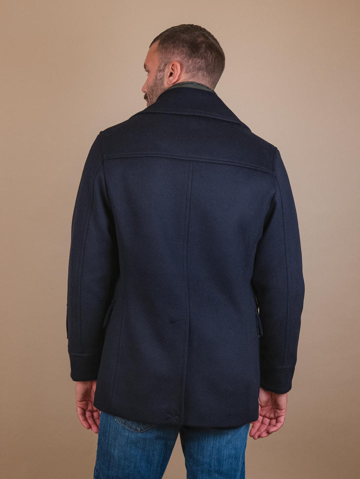 CAPPOTTO DOPPIOPETTO IN LANA MISTO CASHMERE BLU ARMANDO FELT 205 PALTÒ 