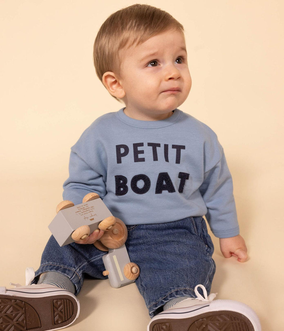 FELPA PETIT BOAT AZZURRA<BR/><BR/> A08PU 05 PETIT BATEAU 