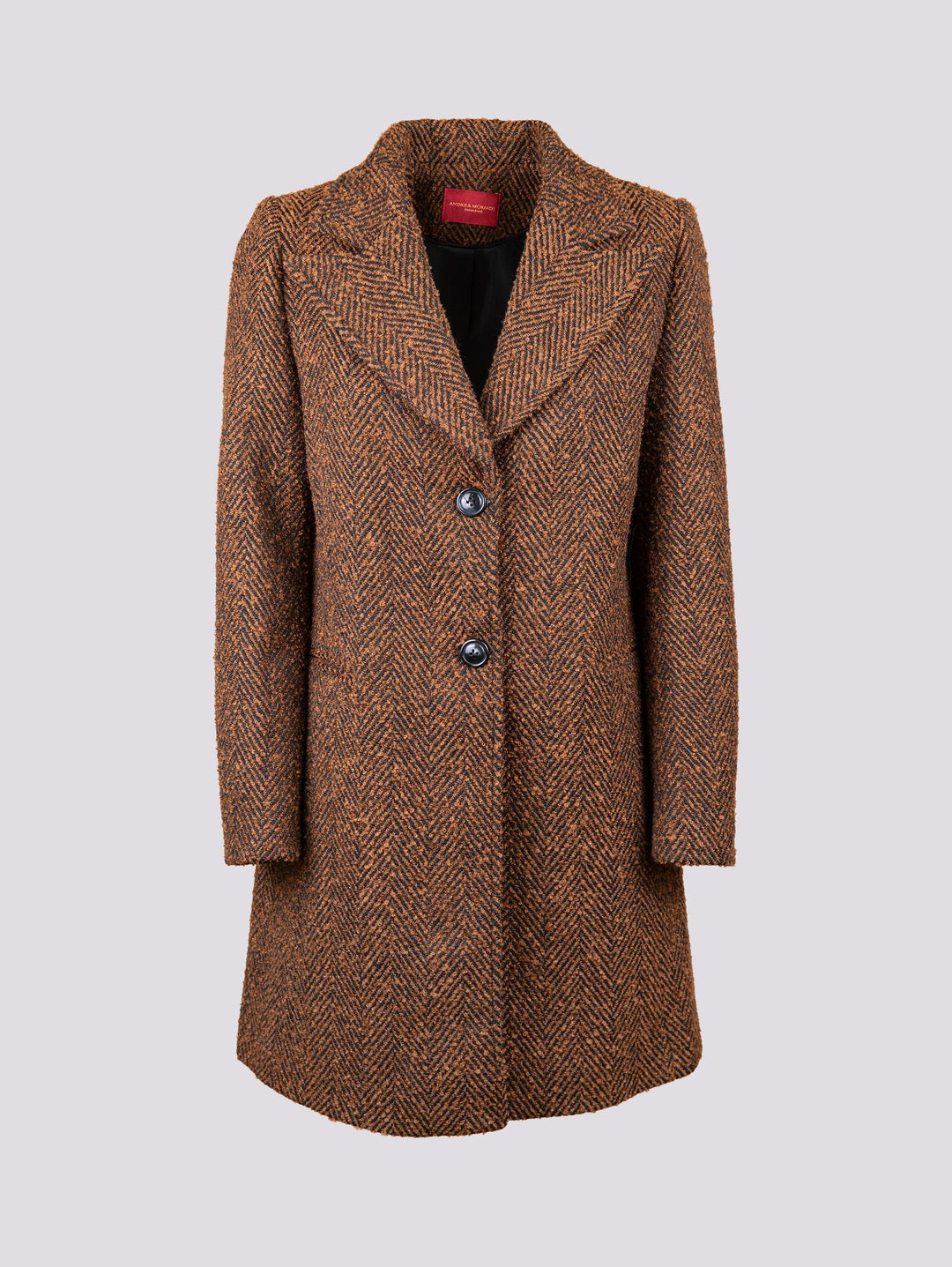 CAPPOTTO SPIGATO MARRONE E NERO