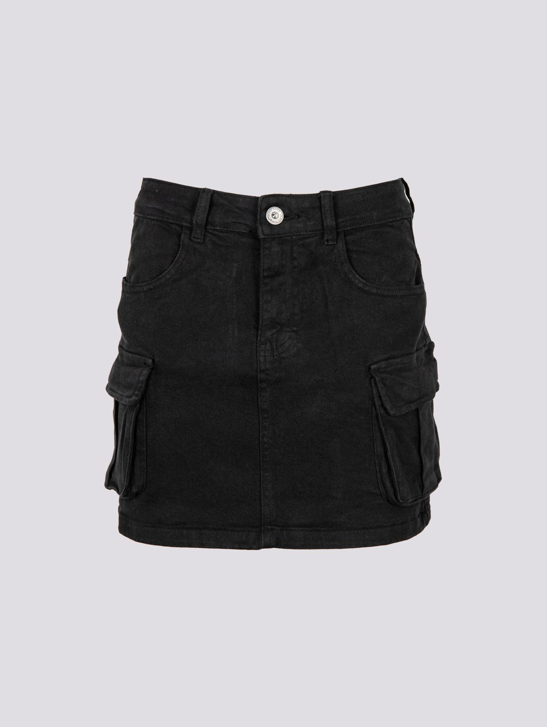 Mini gonna cargo in cotone nera 1396 NERO ANDREA MORANDO 