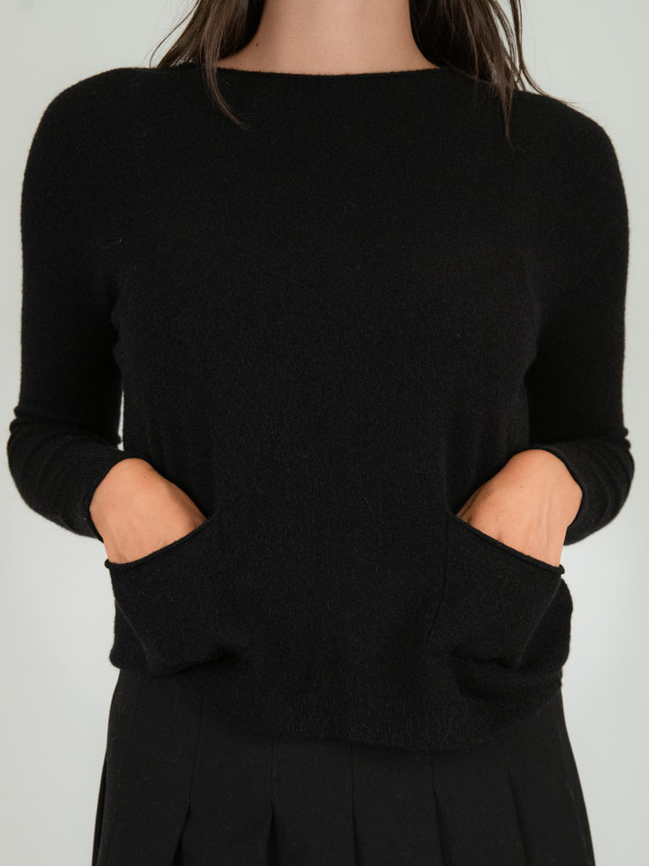 MAGLIA CON TASCHINE NERA 0220/06 0010 BIMOR 