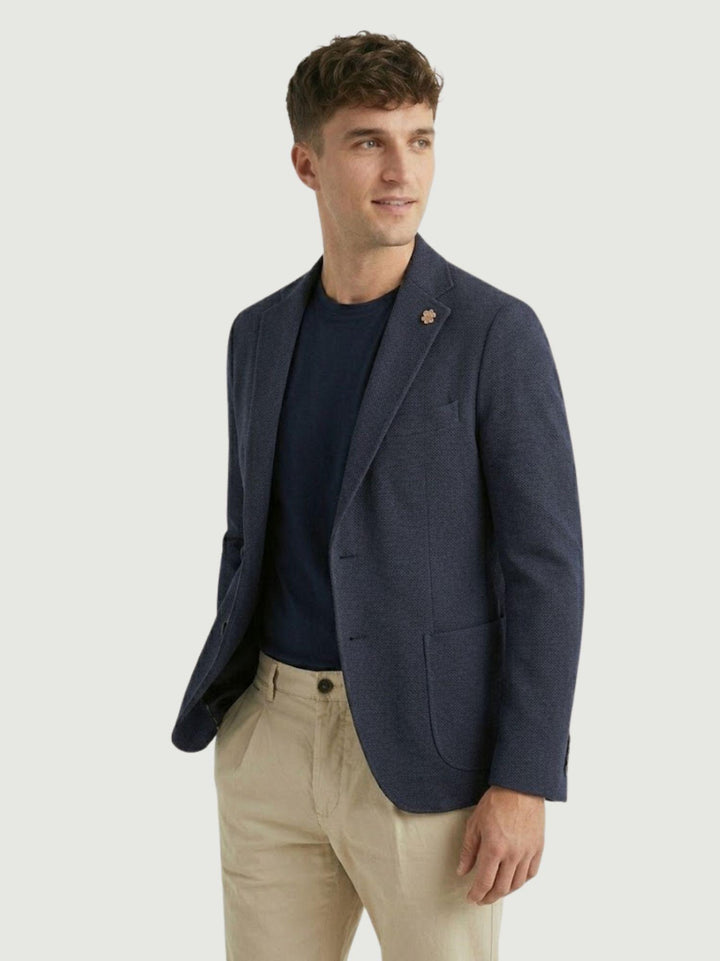 Blazer con microtrama navy S1141 BLU ANDREA MORANDO 