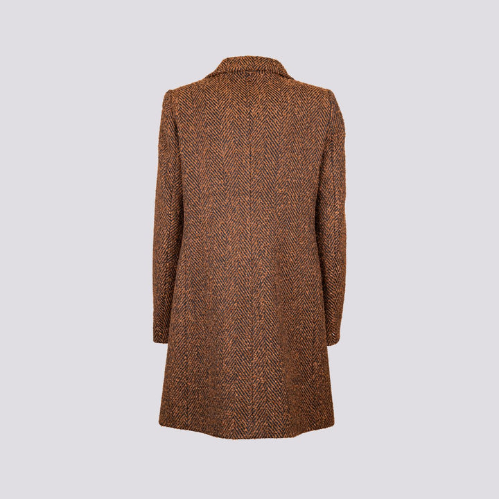CAPPOTTO SPIGATO MARRONE E NERO